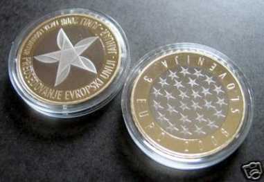 Fotografía: Proponga a vender 150 Euros - monedas als detalles 3EUR COMMEMORATIVES SLOVENIE 2008