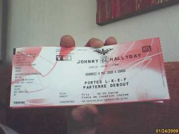 Fotografía: Proponga a vender Billetes de concierto JHONNY HALLYDAY - ZENITH ST ETIENNE