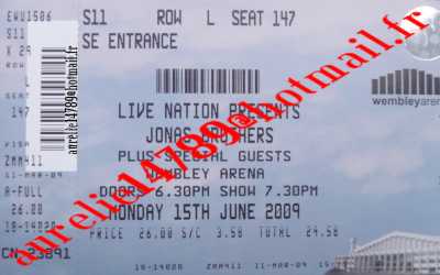 Fotografía: Proponga a vender Billete de concierto JONAS BROTHERS - LONDRES WEMBLEY ARENA