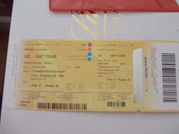 Fotografía: Proponga a vender Billete de concierto CONCERTO U2 08/07/2009 1A FILA ARANCIO - MILANO