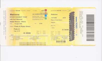 Fotografía: Proponga a vender Billetes de concierto STICKY & SWEET TOUR - MILANO