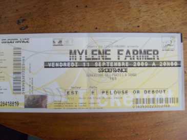 Fotografía: Proponga a vender Billete de concierto CONCERT MYLENE FARMER - STADE DE FRANCE