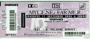 Fotografía: Proponga a vender Billete de concierto CONCERT MYLENE FARMER - STADE DE FRANCE - PARIS