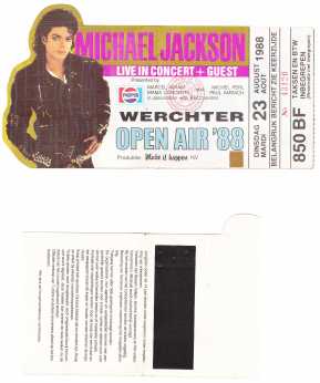 Fotografía: Proponga a vender Billete de concierto CONCIERTO MICHAEL JACKSON - LOND 1988