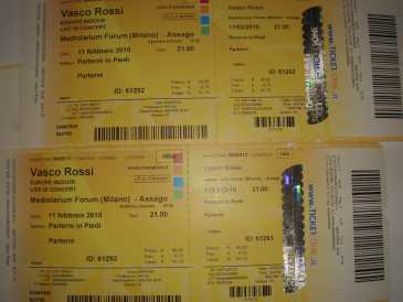 Fotografía: Proponga a vender Billete de concierto CONCERTO VASCO ROSSI - MILANO