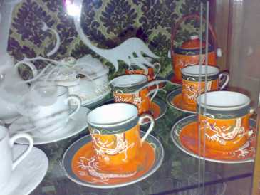 Fotografía: Proponga a vender 6 Porcelanas SERVIZIO CAFFE CON DECORAZIONI DRAGO