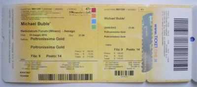 Fotografía: Proponga a vender Billete de concierto BIGLIETTO MICHAEL BUBLE 23/05/2010 - FORUM DI ASSAGO