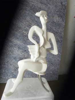 Fotografía: Proponga a vender Estatua Mármol - SCULPTURE DARIUS ( DEUX MUSICIENS EN UN ) - Contemporáneo