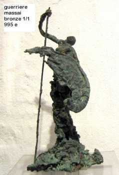 Fotografía: Proponga a vender Estatua Bronce - GUERRIERE MASAI - Contemporáneo