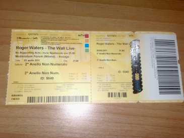 Fotografía: Proponga a vender Billete de concierto 2 BIGLIETTI ROGER WATERS - THE WALL LIVE 5 APRILE - MILANO
