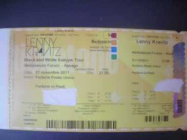 Fotografía: Proponga a vender Billetes de concierto CONCERTO LENNY KRAVITZ- PARTERRE- 21 NOV- ASSAGO ( - VIA GIUSEPPE DI VITTORIO, 6 - ASSAGO (MI)