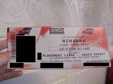 Fotografía: Proponga a vender Billetes de concierto RIHANNA LOUD TOUR 2011 - PLAIS OMNISPORTS PARIS BERCY
