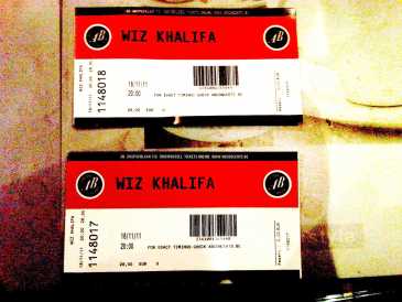 Fotografía: Proponga a vender Billete de concierto WIZ KHALIFA - BRUXELLES