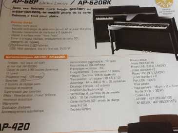 Fotografía: Proponga a vender Piano numérico CASIO - CASIO CELVIANO A6 BP