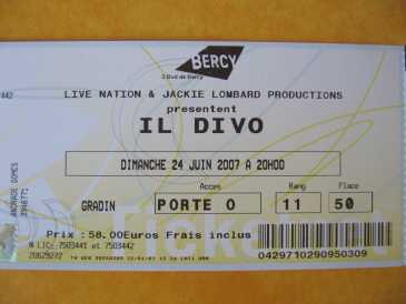 Fotografía: Proponga a vender Billetes de concierto IL DIVO 24 JUNE 2007 WORLD TOUR CONCERT - PARIS BERCY