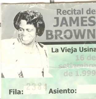 Fotografía: Proponga a vender Sello / tarjeta postale TICKET DE COLECCION DE JAMES BROWN - Música