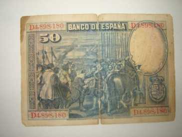 Fotografía: Proponga a vender Billete y bono BILLETE DE ESPANA DENOMINACION 50 PESETAS - MEXICO