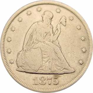 Fotografía: Proponga a vender Moneda moderna MONEDA DE 1875 DE 25 CENTAVOS DE E.U.A