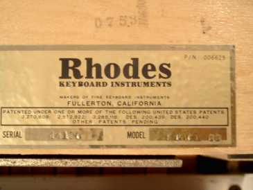 Fotografía: Proponga a vender Piano numérico FENDER RHODES - RHODES MARK I STAGE PIANO 88 TASTI