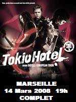 Fotografía: Proponga a vender Billetes de concierto VENDS PLACES  TOKIO HOTEL MARSEILLE LE 14 MARS 200 - LE DOME DE MARSEILLE