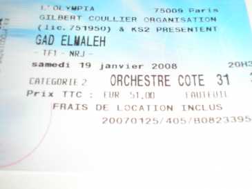 Fotografía: Proponga a vender Billetes de concierto SPECTACLE DE GAD ELMALEH 