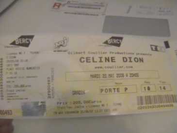 Fotografía: Proponga a vender Billetes de concierto CONCIERTO CELINE DION - BERVY PARIS