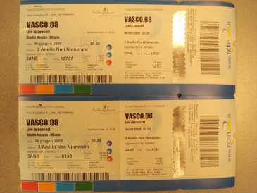 Fotografía: Proponga a vender Billete de concierto VASCO TOUR 2008 - MILANO