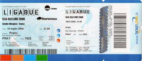 Fotografía: Proponga a vender Billete de concierto CONCERTO LIGABUE 18-LUGLIO!!!!! - ROMA STADIO OLIMPICO